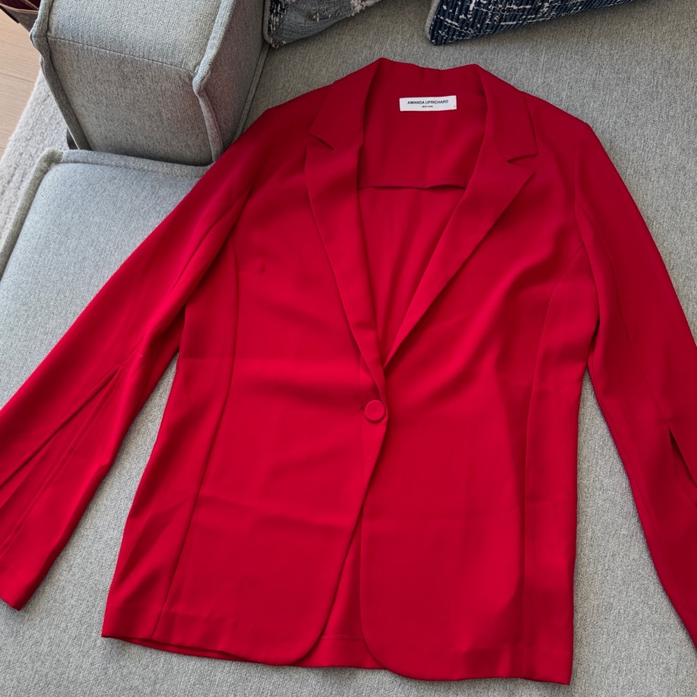 Amanda Uprichard Vibrant Red Blazer